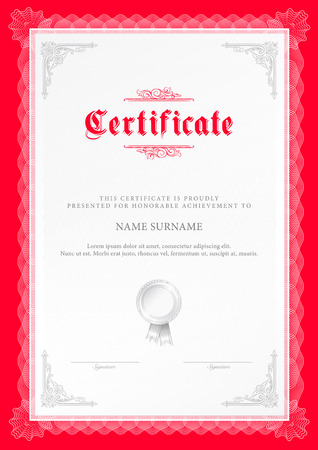 Certificate, Diploma of completion, vector design templateのイラスト素材