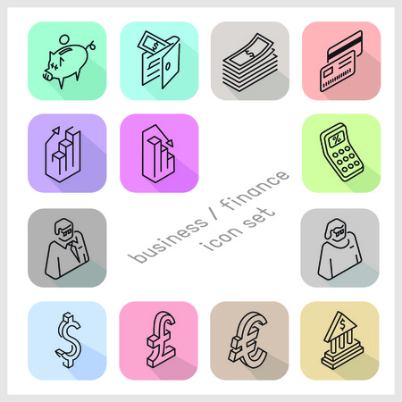 Business & Finance Iconsのイラスト素材