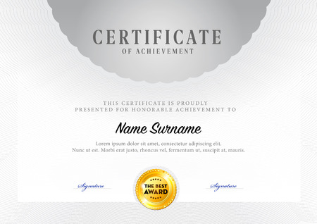 certificate template Vectorのイラスト素材