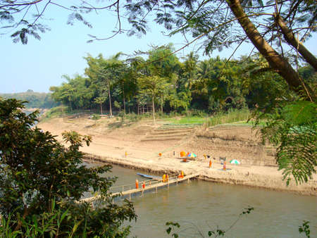 River in Laosの写真素材