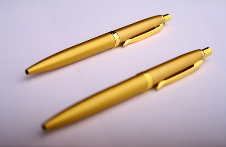 A couple of golden pensの写真素材