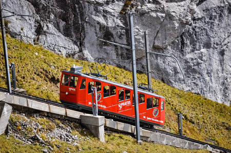 Mount Pilatus Mountain Climbing Trainのeditorial素材