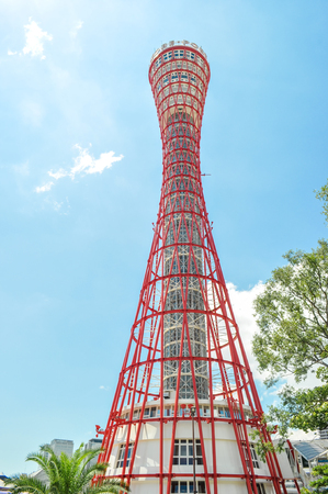 Japanese Kobe Tower under the blue skyのeditorial素材
