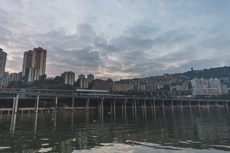 Chongqing Light Rail City Traffic sceneryのeditorial素材