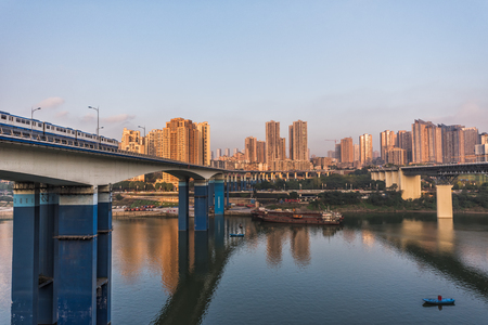 Chongqing Light Rail City Traffic sceneryのeditorial素材