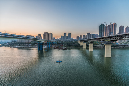 Chongqing Light Rail City Traffic sceneryのeditorial素材
