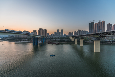 Chongqing Light Rail City Traffic sceneryのeditorial素材