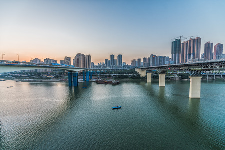 Chongqing Light Rail City Traffic sceneryのeditorial素材