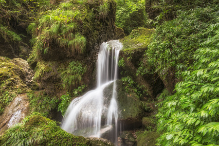 waterfall of Qingcheng Mountain, Chengdu, Sichuanの写真素材