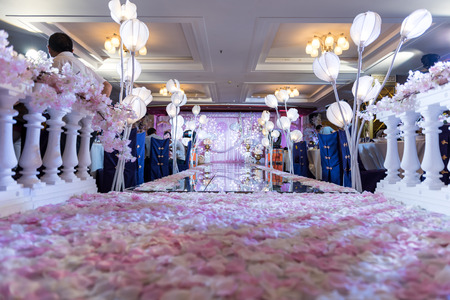 wedding scene with flowersのeditorial素材