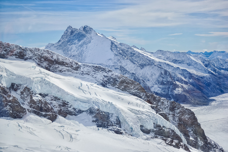 Jungfraujoch scenery in Switzerlandの写真素材