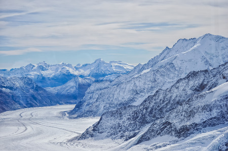 Swiss Interlaken Jungfrau Snow Mountainの写真素材