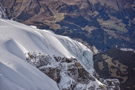 Jungfraujoch scenery in Switzerlandの写真素材