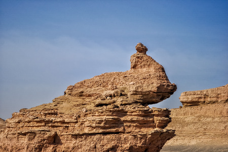 Dunhuang Yadan Geological Park, Gansuの写真素材