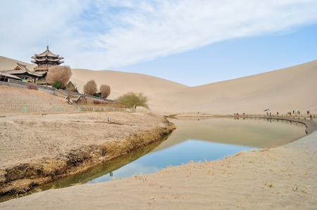 Mingsha Mountain Crescent Spring, Dunhuang, Gansu