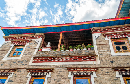 Sichuan Kangding Tibetan architectural of houseのeditorial素材