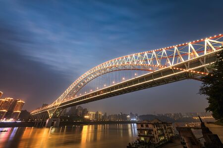 Chongqing Yangtze River Chaotianmen Bridgeの写真素材