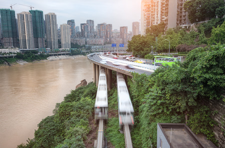 Chongqing City Light Rail Scenery