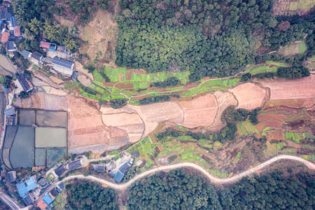 Rural countryside aerial photography natural scenery