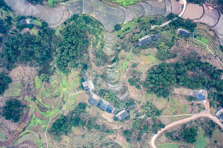 Rural countryside aerial photography natural scenery