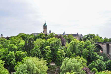 Luxembourg city architectural sceneryの写真素材