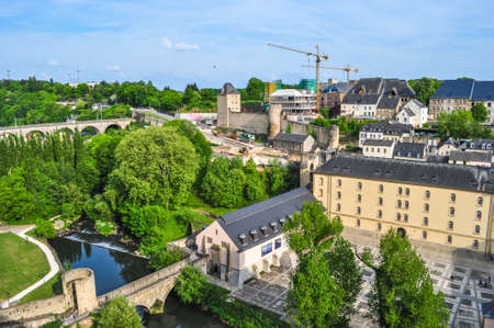 Luxembourg city architectural sceneryのeditorial素材