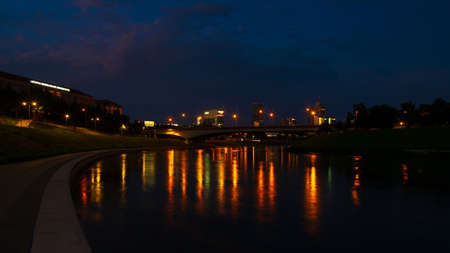 City reflections on the riverのeditorial素材