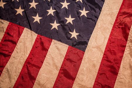 An American Flag background with a vintage feel.の写真素材