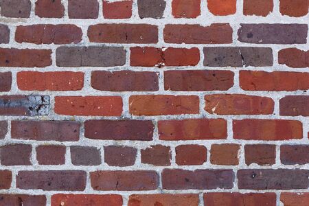 Details of old, weathered brickwork in a brick wall. Image would work as a background or wallpaper.