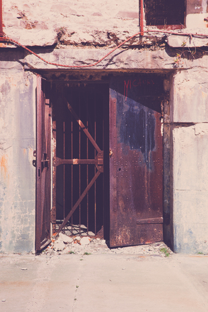 Architectural details of the Nine Gun Battery at Fort Hancock at Sandy Hook Gateway National Recreation Area in New Jerseyの写真素材