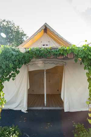 OCEAN GROVE, NEW JERSEY - September 10, 2017: A view of the inside of one of the community's famous tentsのeditorial素材