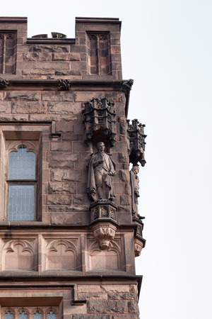 PRINCETON, NEW JERSEY - January 5, 2017: details of the exterior of East Pyne Hall at Princeton Universityのeditorial素材