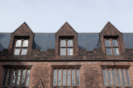 PRINCETON, NEW JERSEY - January 5, 2017: details of the exterior of East Pyne Hall at Princeton Universityのeditorial素材