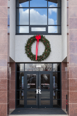 PISCATAWAY, NEW JERSEY - January 4, 2017: A view of the back of High Point Solutions Stadium on the Rutgers Busch Campusのeditorial素材