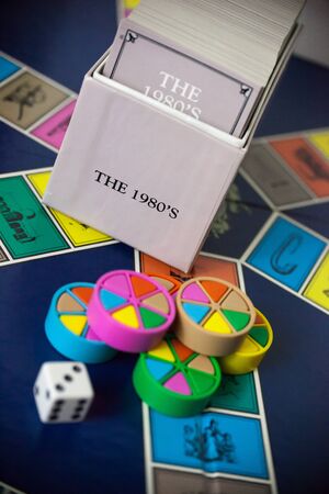 WOODBRIDGE, NEW JERSEY / USA - January 28, 2020: An 80s Edition of the popular family board game, Trivial Pursuit, is picturedのeditorial素材