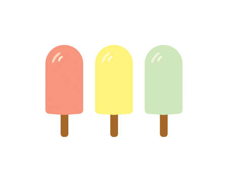 A set of flat design surfboard illustrations in cool colors for summerの写真素材