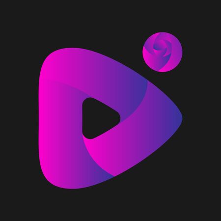 COLORFUL ABSTRACT PLAYER icon PERFECT FOR YOU TO USEのイラスト素材