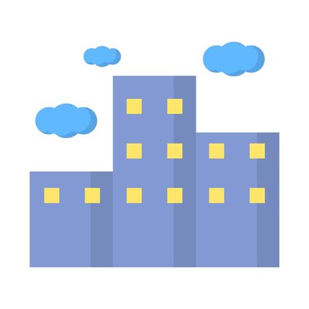 vector illustration flat design building icon logoのイラスト素材