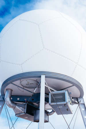 weather station of Monte Lema in Ticino, with snow, Switzerland