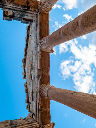 The archaeological site of Sbeitla is located in Sbeitla in Tunisia, in what was the Roman city of Sufetula and preserves the remains of important public monuments.の写真素材