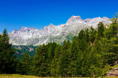 Beautiful mountain landscape, Alpe Devero, Italyの写真素材