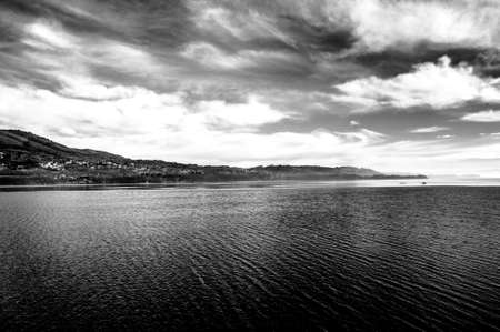 landscape of Lake Varese,Lombardy,Italyの写真素材