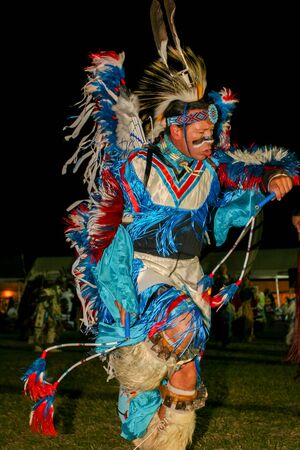 Melbourne, Florida / USA - December 09, 2006:  Native American Pow Wow participants perform traditional dances.のeditorial素材