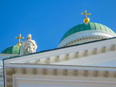 Helsinki, Finland / March 14, 2003: Helsinki Cathedral is the main church of the Helsinki diocese of the Evangelical Lutheran Church of Finland and dominates the city skyline.の写真素材