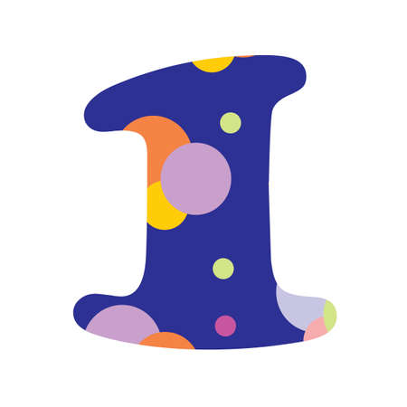 Numbers with colored texture. Design for web and cards. Isolated on white. Set, one.のイラスト素材