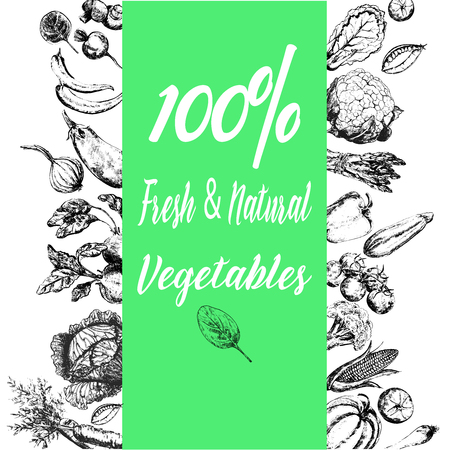 Hand drawn sketch style set of vegetables. Vector illustration.のイラスト素材