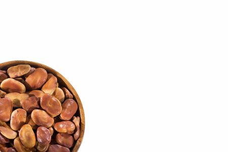 Fava brown dried beans - Vicia faba L.の写真素材
