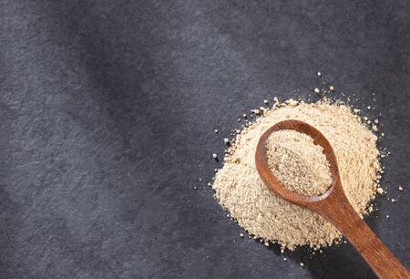 Organic maca powder - Lepidium meyenii.の写真素材