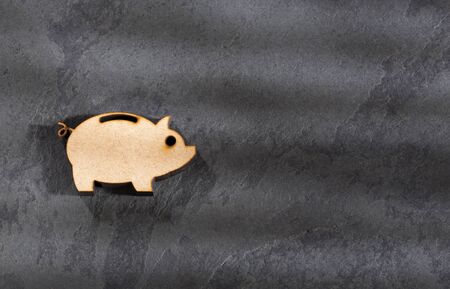 Flat design saving concept with piggy bank and coins. Savings conceptの写真素材