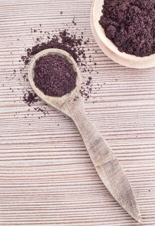 Acai powder - Euterpe oleraceaの写真素材